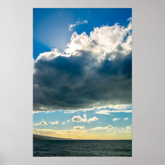 Maui wolken van de oceaan poster