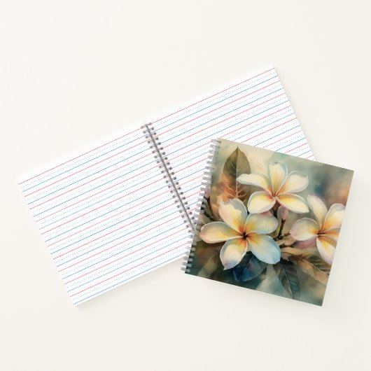 Maui Yellow Plumeria Notebook Notitieboek (Binnen)