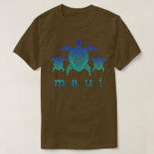 Maui - Zee Hawaii - schildpadden Hawaiian scuba du T-shirt (Design voorkant)