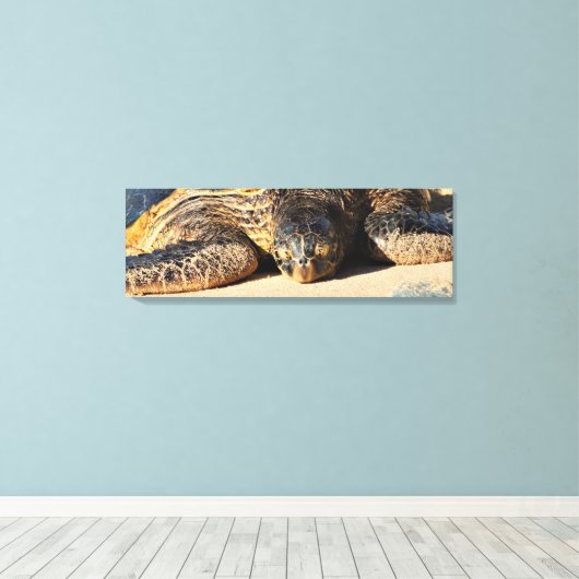 Maui Zee Schildpad Canvas Print (Insitu (Houten vloer))