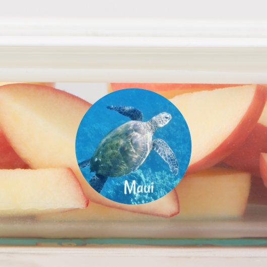 Maui Zee Schildpad Labels (Aangebracht)