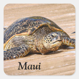 Maui Zee Schildpad op een strand sticker