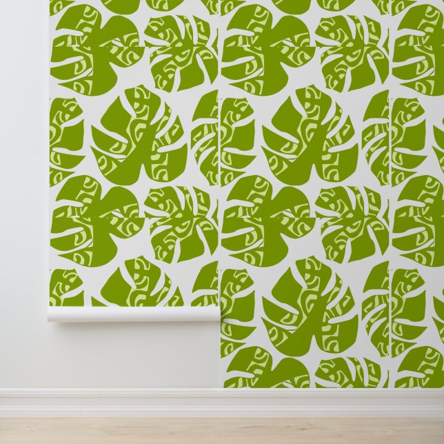 MAULI (groen) Behang (Applicatie)