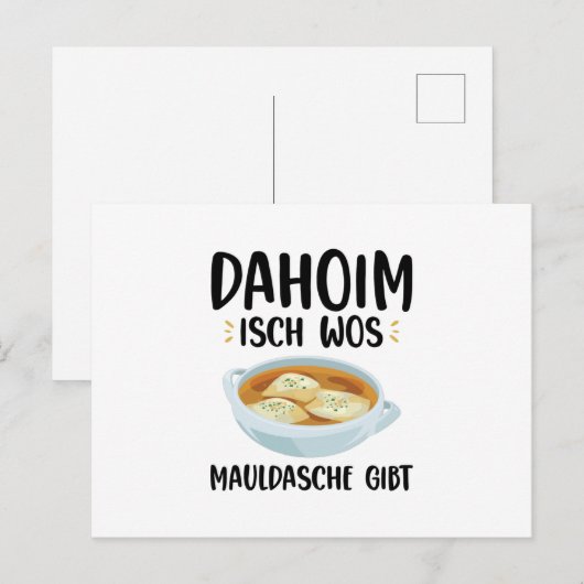 Maultaschen Briefkaart (Voorkant / Achterkant)