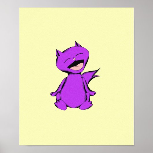 MauMau Cat Laughing Poster (Voorkant)