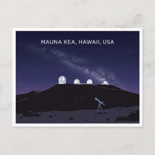 Mauna Kea Hawaï VS Reisbriefkaart met Sterrenkijke Briefkaart