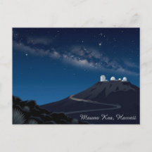 Mauna Kea Hawaï VS Reisbriefkaart met Sterrenkijke