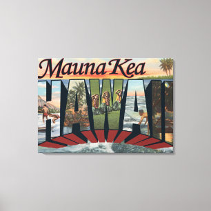 Mauna Kea, Hawaii - Grote letterscènes Canvas Afdruk