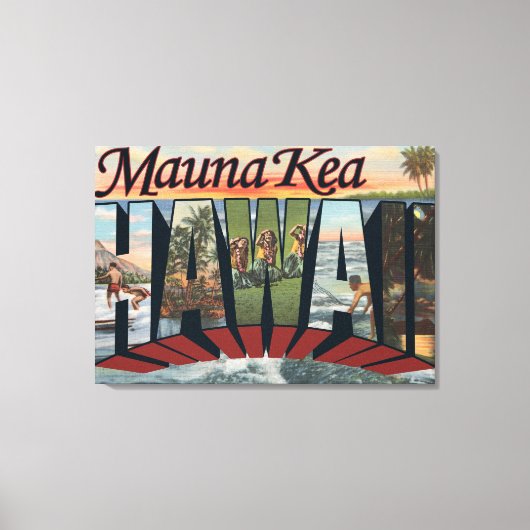 Mauna Kea, Hawaii - Grote letterscènes Canvas Afdruk (Voorkant)