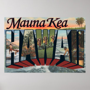 Mauna Kea, Hawaii - Grote letterscènes Poster