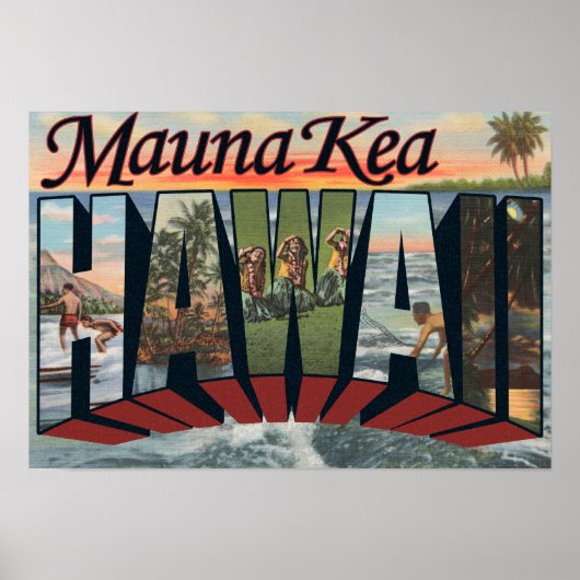 Mauna Kea, Hawaii - Grote letterscènes Poster (Voorkant)