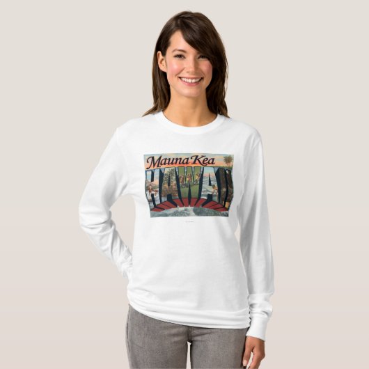 Mauna Kea, Hawaii - Grote letterscènes T-shirt (Voorkant volledig)