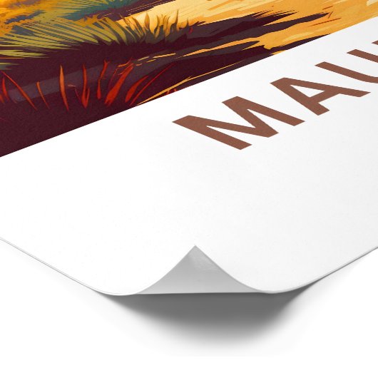 Mauna Kea Hawaii Reisprint Poster (Hoek)