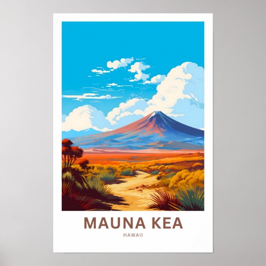 Mauna Kea Hawaii Reisprint Poster (Voorkant)