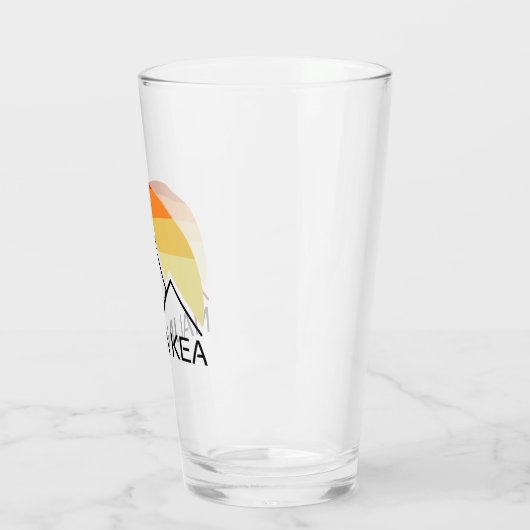 Mauna Kea Hawaii Retro Glas (Links)