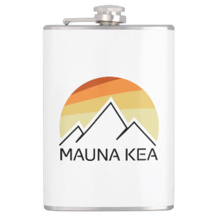 Mauna Kea Hawaii Retro Heupfles