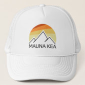 Mauna Kea Hawaii Retro Trucker Pet (Voorkant)