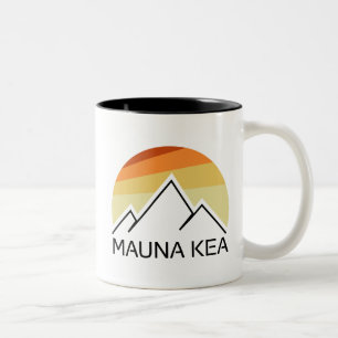 Mauna Kea Hawaii Retro Tweekleurige Koffiemok