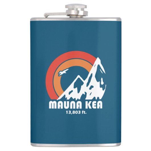 Mauna Kea Hawaii Sun Eagle Heupfles (Voorkant)