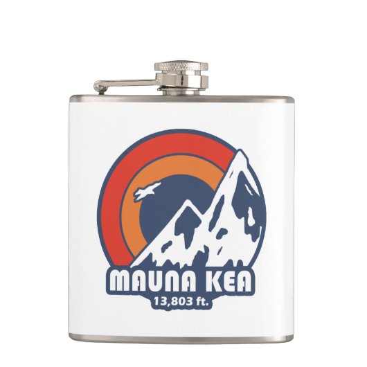 Mauna Kea Hawaii Sun Eagle Heupfles (Voorkant)