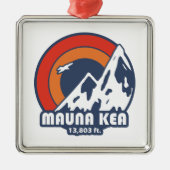Mauna Kea Hawaii Sun Eagle Metalen Ornament (Voorkant)