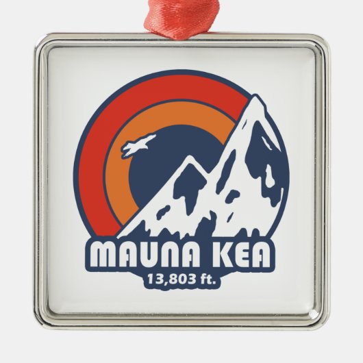 Mauna Kea Hawaii Sun Eagle Metalen Ornament (Voorkant)