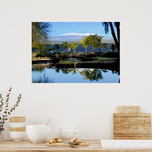 Mauna Kea met sneeuwPoster Poster (Keuken)