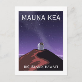 Mauna Kea Observatorium Sterrenhemel Retro Poster  Briefkaart