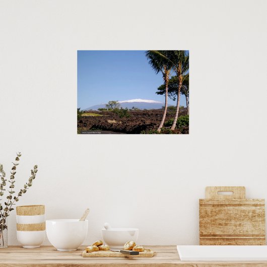 Mauna Kea-Poster met sneeuwgemap Poster (Keuken)