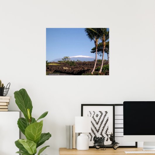 Mauna Kea-Poster met sneeuwgemap Poster (Thuiskantoor)