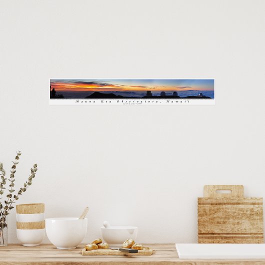 Mauna Kea Sunset Panorama Poster (Keuken)