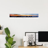 Mauna Kea Sunset Panorama Poster (Thuiskantoor)