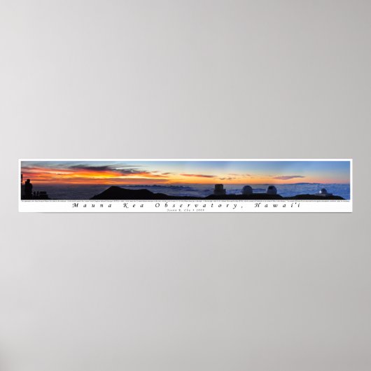 Mauna Kea Sunset Panorama Poster (Voorkant)