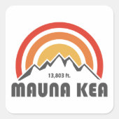 Mauna Kea Vierkante Sticker (Voorkant)