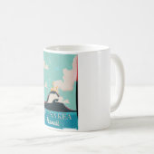 Mauna Kea vulkaan vintage Hawaii reisposter Koffiemok (Voorkant rechts)
