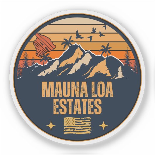 Mauna Loa Estates, Hawaï Sticker (Voorkant)