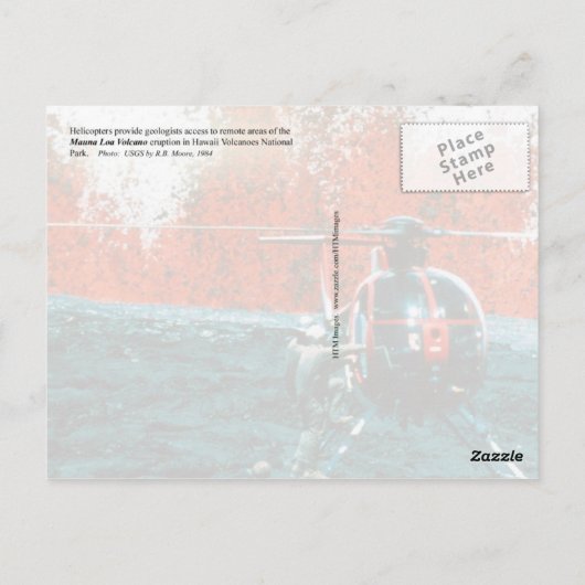 Mauna Loa-uitbarsting, nationaal park Hawaii Volca Briefkaart (Achterkant)