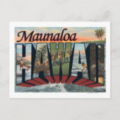 Maunaloa, Hawaii - Grote letterscènes Briefkaart (Voorkant)
