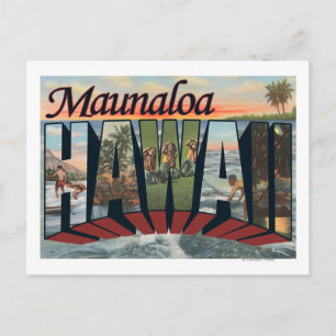 Maunaloa, Hawaii - Grote letterscènes Briefkaart