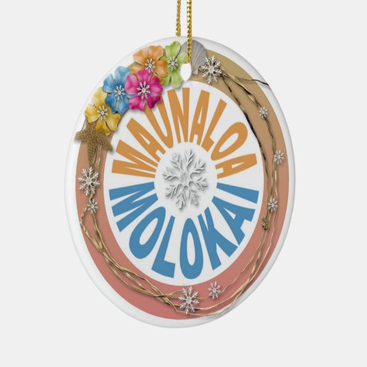 Maunaloa Molokai Hawaii hibiscus ornament (Rechts)