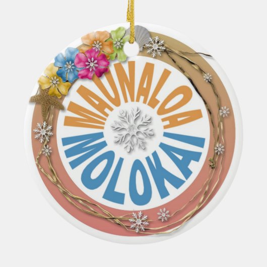 Maunaloa Molokai Hawaii hibiscus ornament (Achterkant)