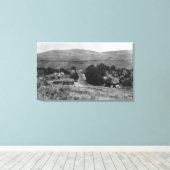 Maupin, Oregon Town Uitzicht Business Section Canvas Afdruk (Insitu (Houten vloer))