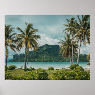 Maupti, Frans-Polynesische eiland, Foto afdruk Poster