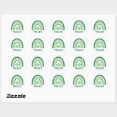 Maura Name Clover Boho Rainbow Vierkante Sticker (Vel)