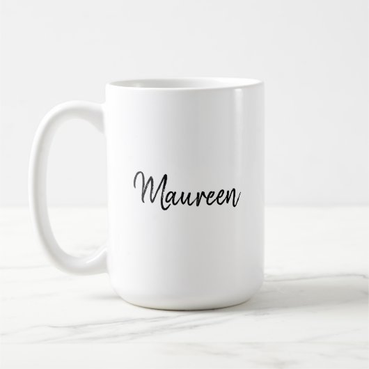 Maureen gepersonaliseerde naam met waarschuwing koffiemok (Links)