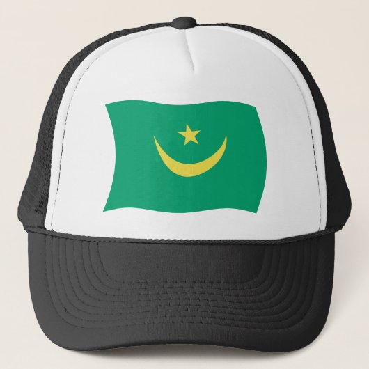 Mauretanië Vlag Hoed Trucker Pet (Voorkant)