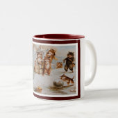 Maurice Boulanger's kerstkat Tweekleurige Koffiemok (Voorkant rechts)