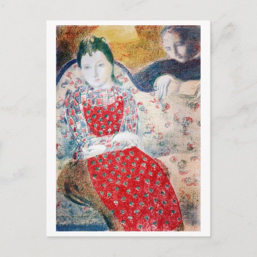 Maurice Denis, op de Bleke Zilver Sofa Briefkaart (Voorkant)