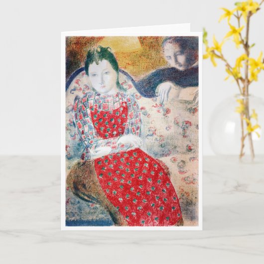 Maurice Denis, op de Bleke Zilver Sofa Kaart (Gele Bloem)