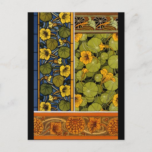 Maurice Pillard ( dit Verneuil ) Floral Art Nouvea Briefkaart (Voorkant)